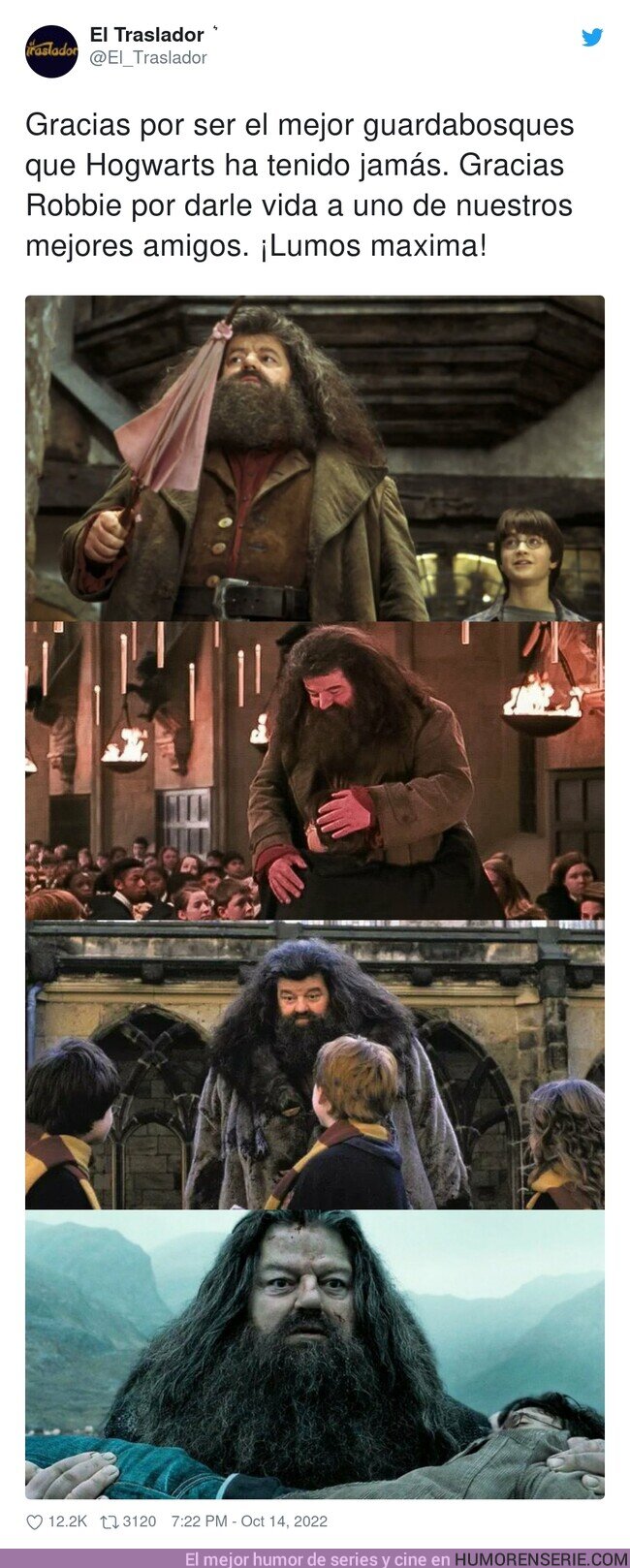 110368 - Noticia triste: nos ha dejado a los 72 años de edad Robbie Coltrane, el inolvidable Hagrid en la saga de “Harry Potter”. Descansa en paz