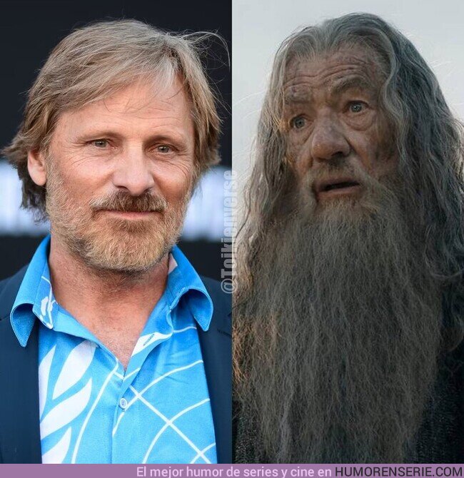 111144 - Viggo Mortensen tiene ahora mismo la misma edad que tenía sir Ian McKellen cuando interpretó a Gandalf en El Señor de los Anillos HACE 20 AÑOS, por @ToIkienverse