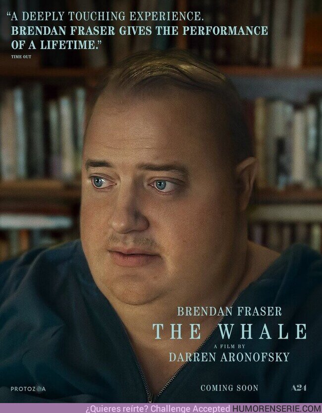 112265 -  Primer póster de 'THE WHALE', dirigida por Darren Aronofsky, y protagonizada por Brendan Fraser y Sadie Sink