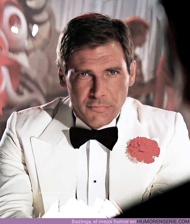 116355 - Que gran James Bond hubiera sido Harrison Ford.  , por @brucebatman007