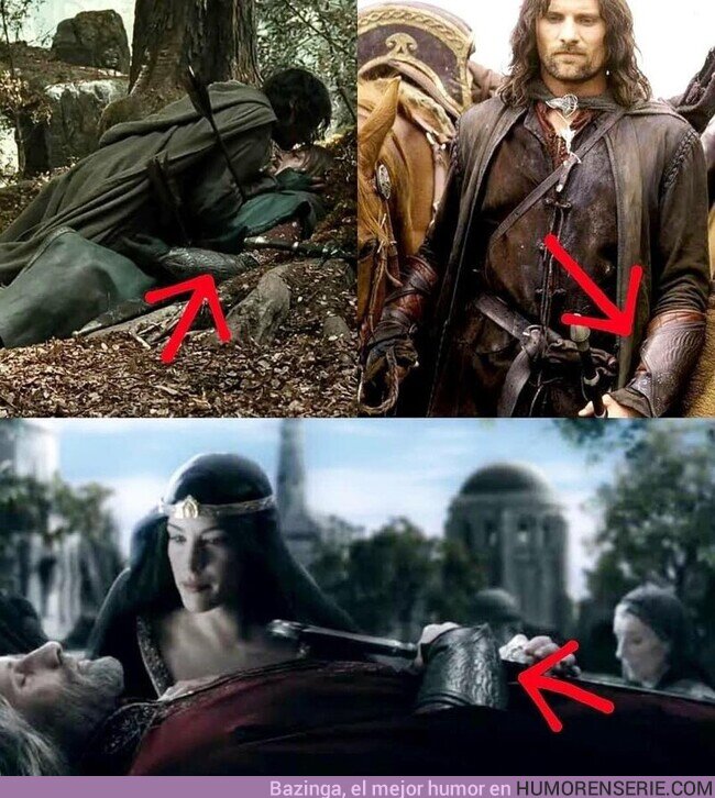 118096 - Aragorn llevando los guanteletes de Boromir es uno de los detalles más bonitos de TODA la trilogía, por @ToIkienverse