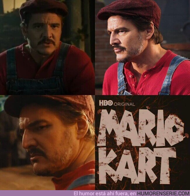 119569 - Pedro Pascal como Mario en el sketch de Mario Kart para HBO