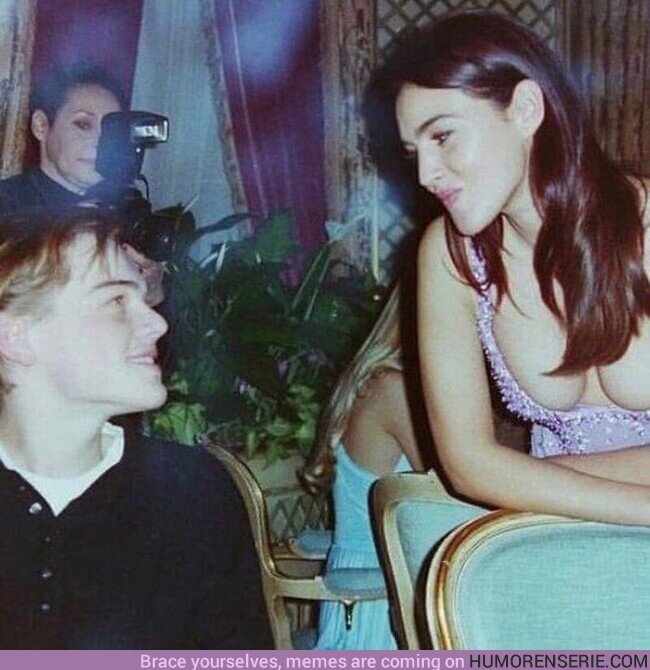 120478 - Monica Bellucci y Leonardo Di Caprio en 1995, por @juanma3010