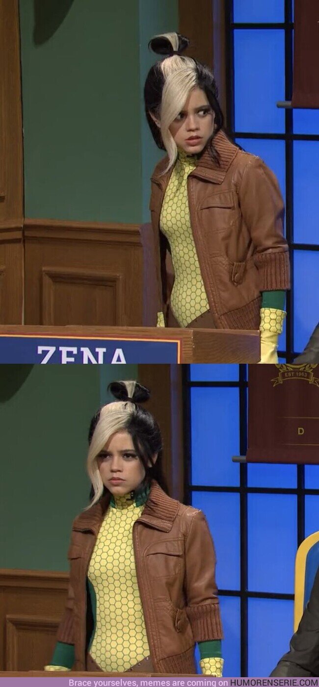 121215 - ¡Jenna Ortega disfrazada de Rogue de los X-Men en SNL!  , por @GeekZoneGZ