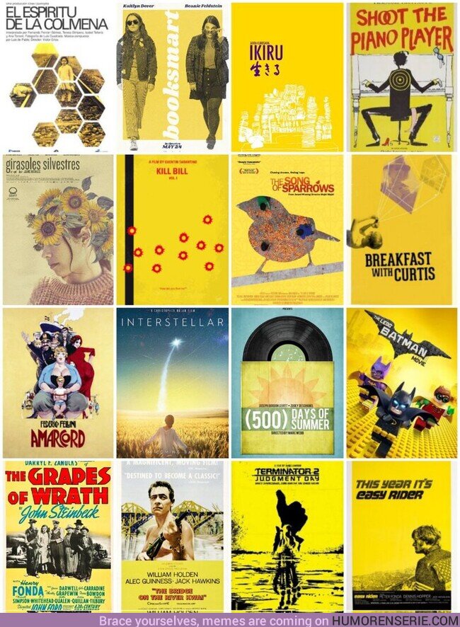 121586 - Posters de cine en amarillo , por @gatapanzarriba