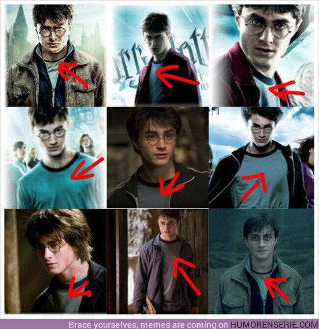 122257 - Harry Potter y el Misterio de porque siempre usa la misma camiseta.  , por @Harry_Potter_TM
