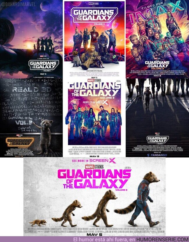 122291 - Todos los pósters actuales de 'Guardians of the Galaxy Vol.3', por @BuhardiMarvel