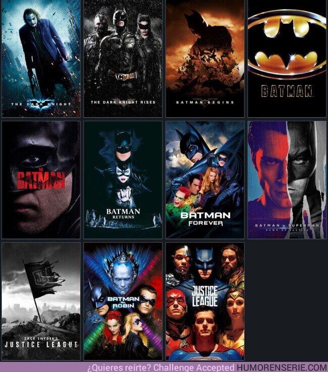 127300 - Mi ranking personal de las películas de Batman sin incluir las animadas. ¿Cuál es tú top?