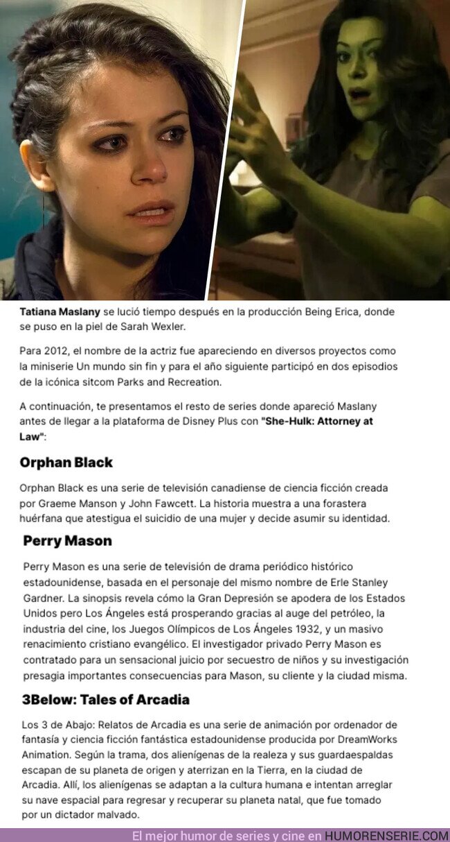 127403 - GALERÍA: She-Hulk: ¿Qué otras series hizo Tatiana Maslany antes de llegar al mundo de Marvel?