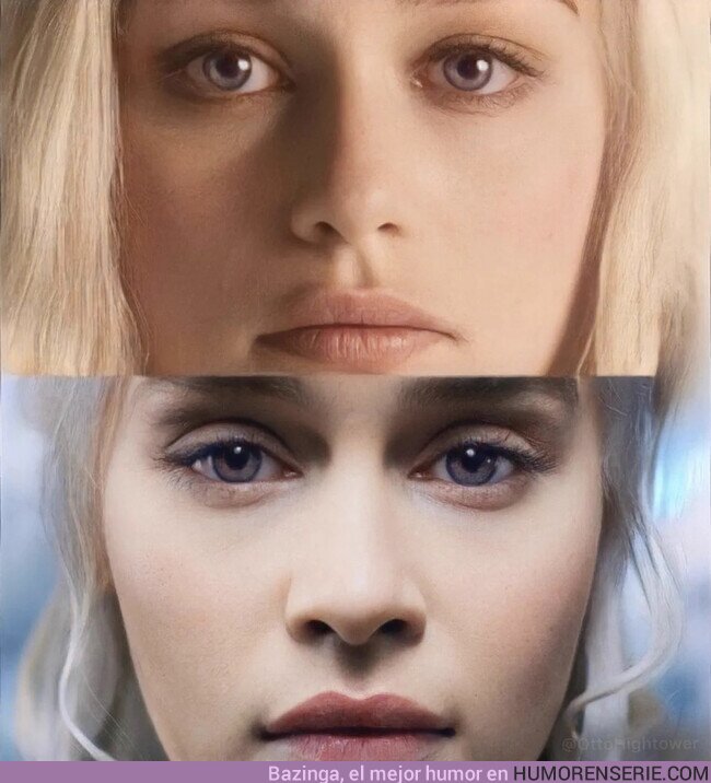 128373 - Daenerys Targaryen en el primer y último episodio de Game of Thrones., por @AragonBastida