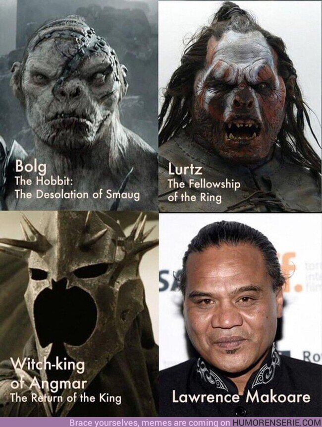 128740 - El actor Lawrence Makoare ha estado presente en toda la saga de “el señor de los anillos” y “el hobbit”, por @Roybattyforever