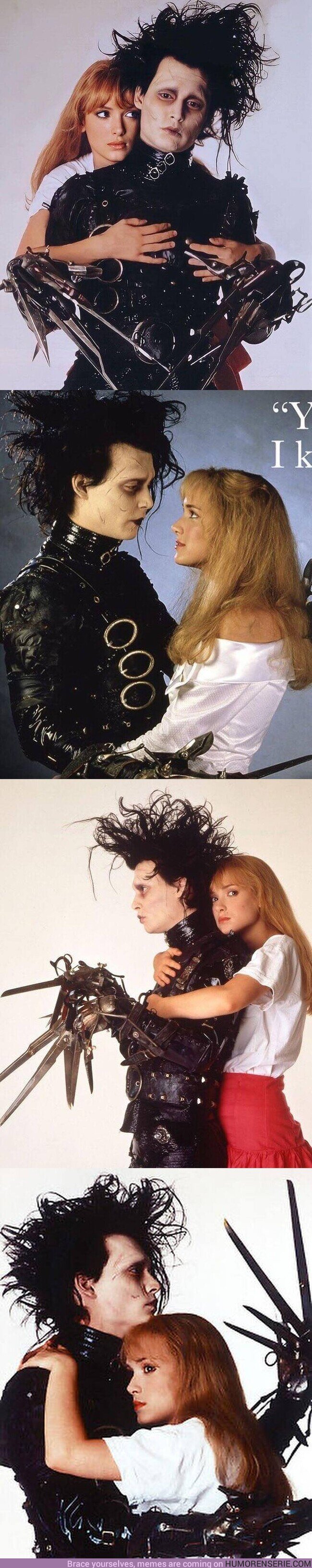 140176 - Winona Ryder y Johnny Depp para 'Eduardo Manostijeras' en 1990, mítica película