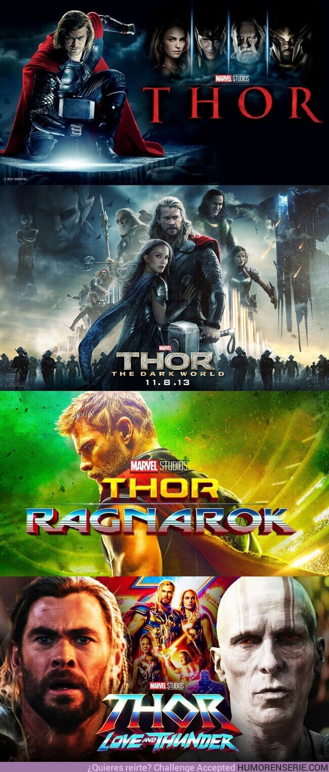 140659 - De las 4 películas del #Thor de #MarvelStudios, decidme la que más os gustas., por @ElPare89