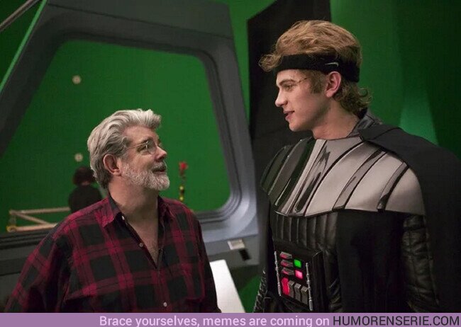 149578 - George Lucas y Hayden Christensen en el set de Star Wars: Episodio III: La venganza de los Sith  (2004)
