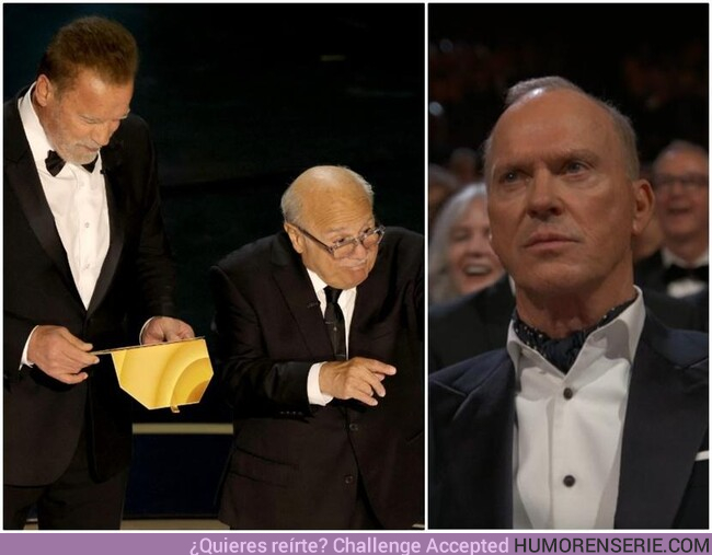 167137 - VIRAL: El ‘troleo’ de Schwarzenegger y DeVito a Michael Keaton  en los Oscars