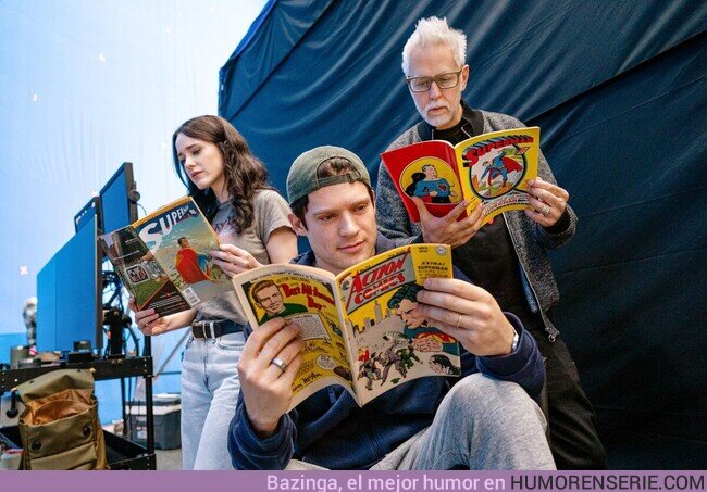 175081 - ¡James Gunn comparte una foto leyendo cómics de Superman junto a David Corenswet y Rachel Brosnahan en celebración del Superman Day!, por @GeekZoneGZ