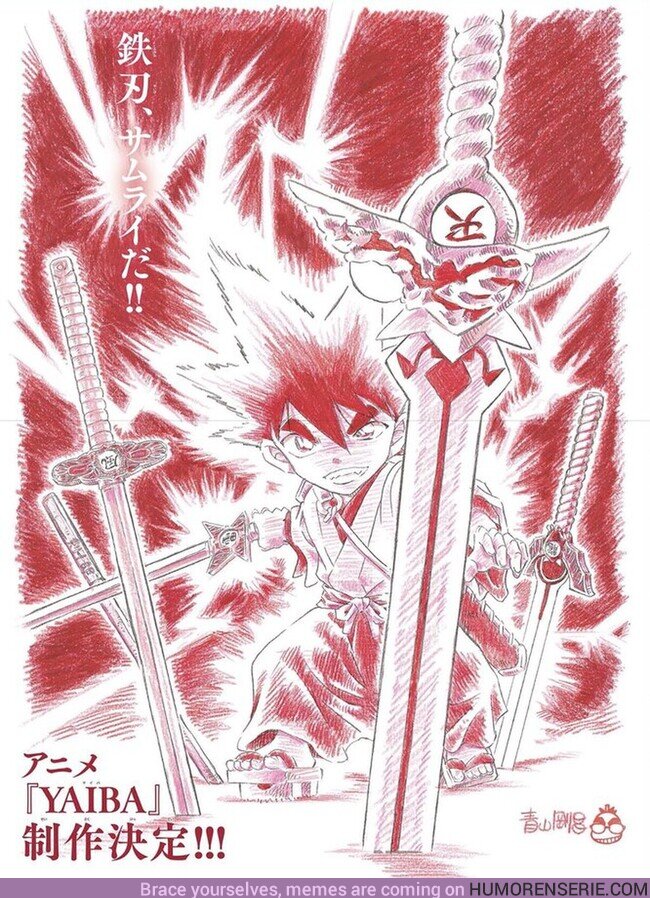 179428 - ¡Brutal la ilustración creada por el propio Gosho Aoyama para promocionar el nuevo anime de ‘Yaiba’