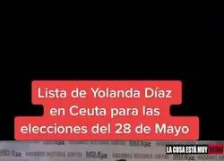 La lista de Yolanda Díaz en Ceuta para las elecciones hace salir ampoIIas a los más fachas