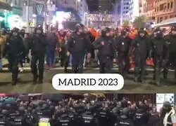 La tremenda diferencia de la actuación policial en Barcelona y Madrid