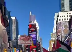 Manifestación en Times Square en solidaridad con Gaza y en contra del genocidio
