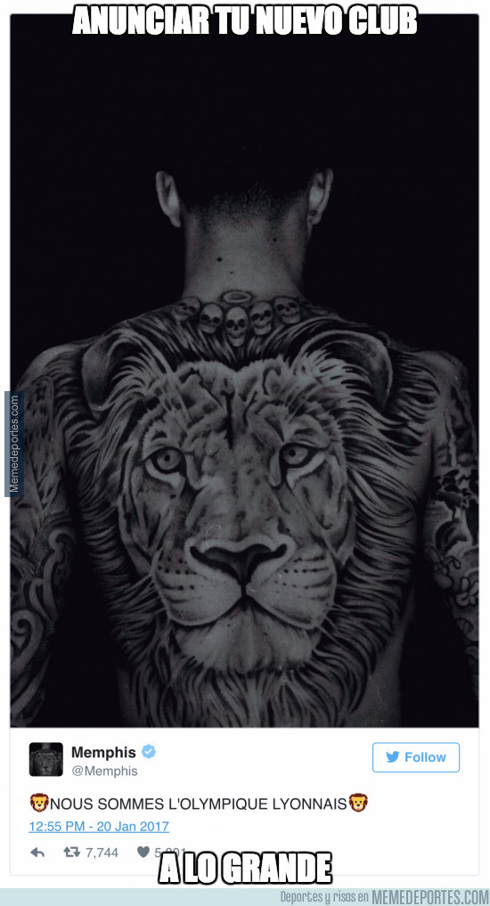 Memedeportes Memphis Depay Anuncia Su Nuevo Equipo A Lo Grande En Twitter