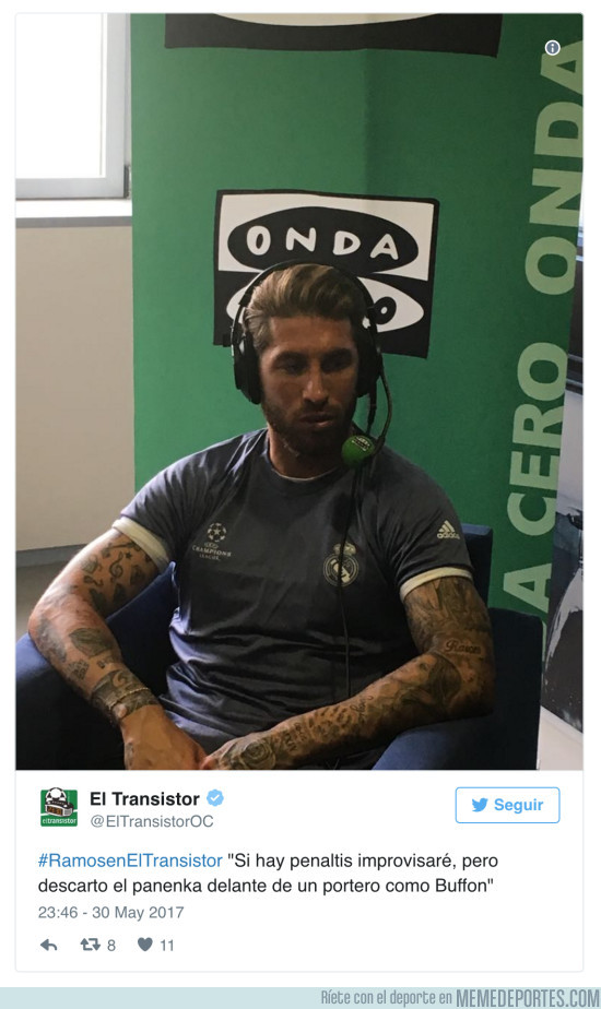 979214 - Sergio Ramos explica cómo tiraría un penalti ante Buffon en la final de la Champions