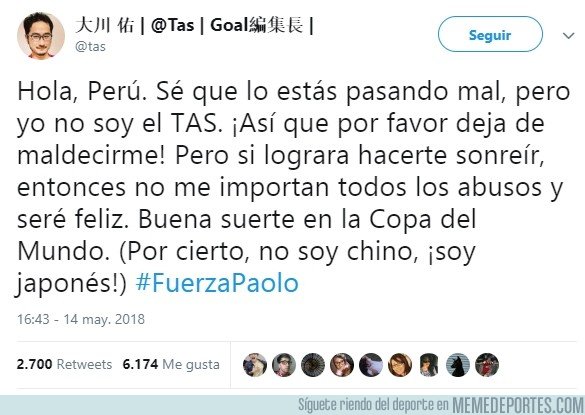 1033966 - Se veÃ­a venir, peruanos insultando a @tas