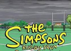 Enlace a XV ideal de rugby con personajes de Los Simpson