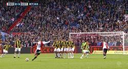 Enlace a Minuto 86, 1-1, y a sus 35 años, Robin van Persie anota esta joya para darle el triunfo al Feyenoord, para que luego se vaya expulsado. Partido redondo.