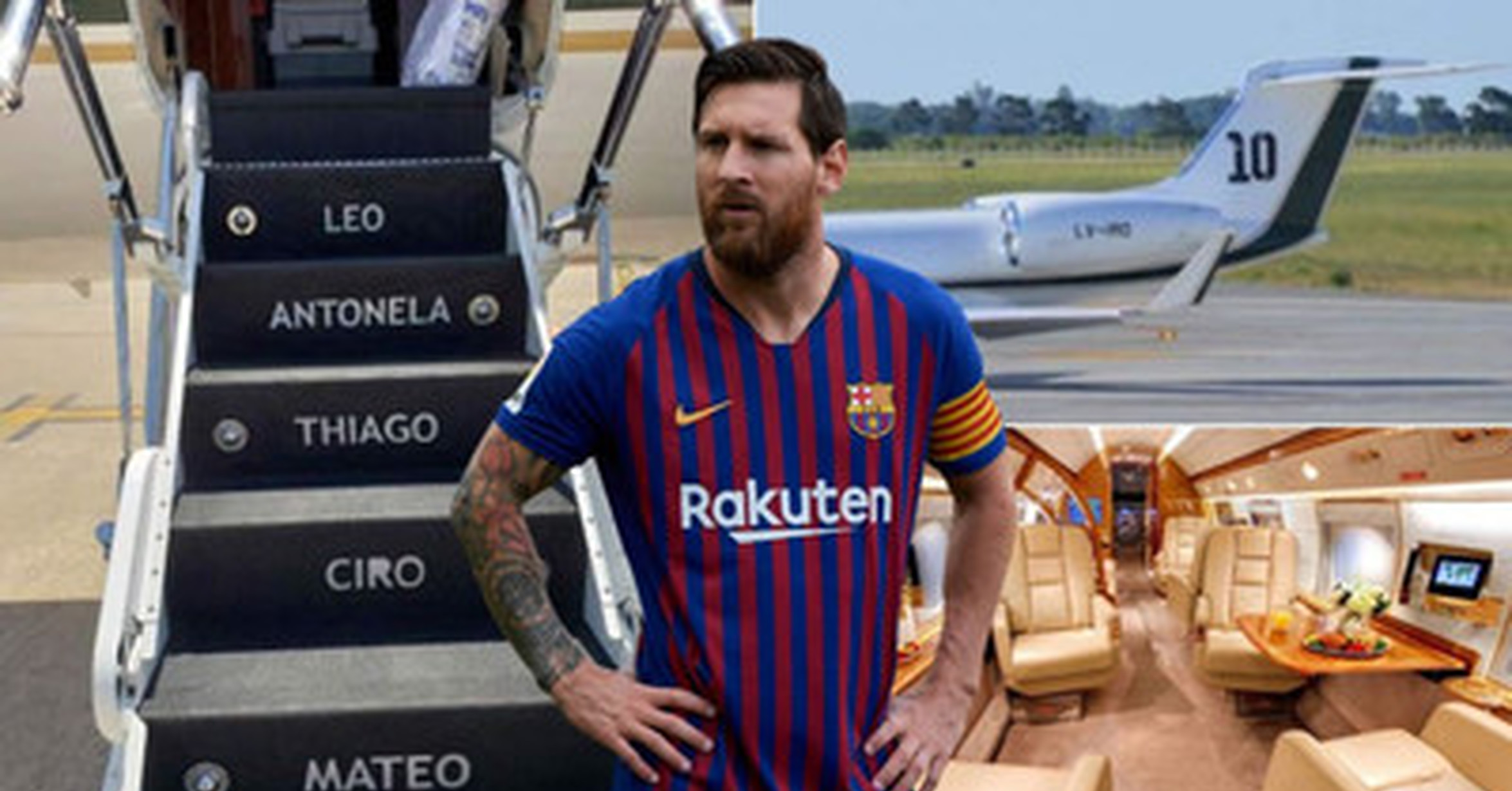 Memedeportes El Espectacular Jet Privado Personalizado Que Se Ha Alquilado Leo Messi