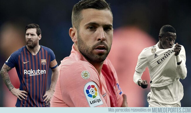 1061417 - A Jordi Alba le preguntan por la comparación Vinicius con Messi y su respuesta lo dice todo