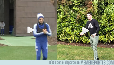 1061521 - La curiosa apuesta entre Cesc y Morata: ¿si lanzas un huevo contra el césped se rompe?
