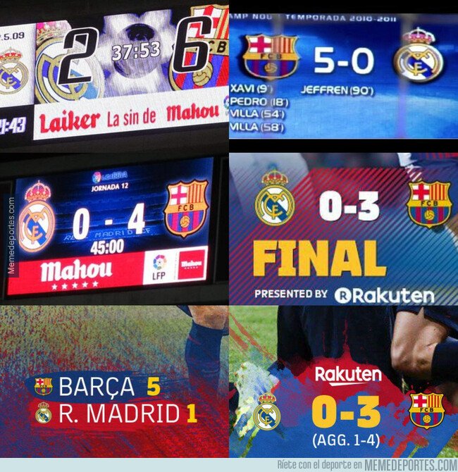 1065976 - Los últimos marcadores de el Barcelona contra el Real Madrid