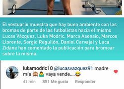 Enlace a Los futbolistas del Real Madrid se ríen de Lucas Vázquez tras su último vídeo en Instagram