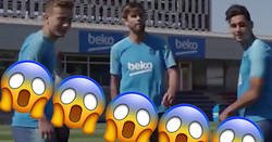 Enlace a El épico 'vacile' de Piqué al canterano Chumi en el entrenamiento del FC Barcelona