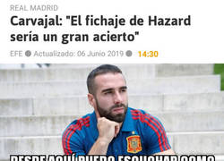 Enlace a El oído de Carvajal augura un gran futuro para Hazard