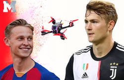 Enlace a Reto de puntería entre De Jong vs. De Ligt, ¿quién va a tocar el dron?