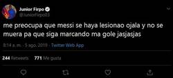 Enlace a Firpo ya se ha pronunciado sobre la lesión de Messi