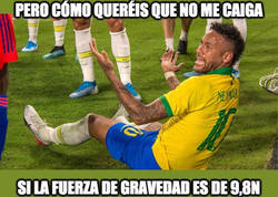 Enlace a Neymar tiene un problema de gravedad