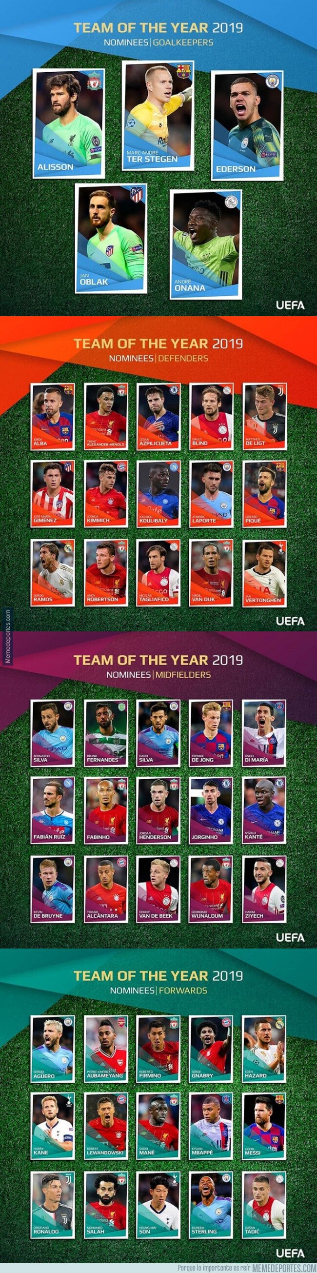 1092053 - Los nominados al equipo del año de la UEFA. ¿Te falta o te sobra alguno?