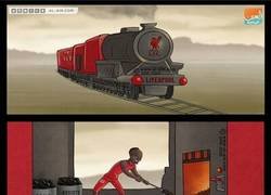 Enlace a Mané engrasa la locomotora de Anfield, por @zezocartoons