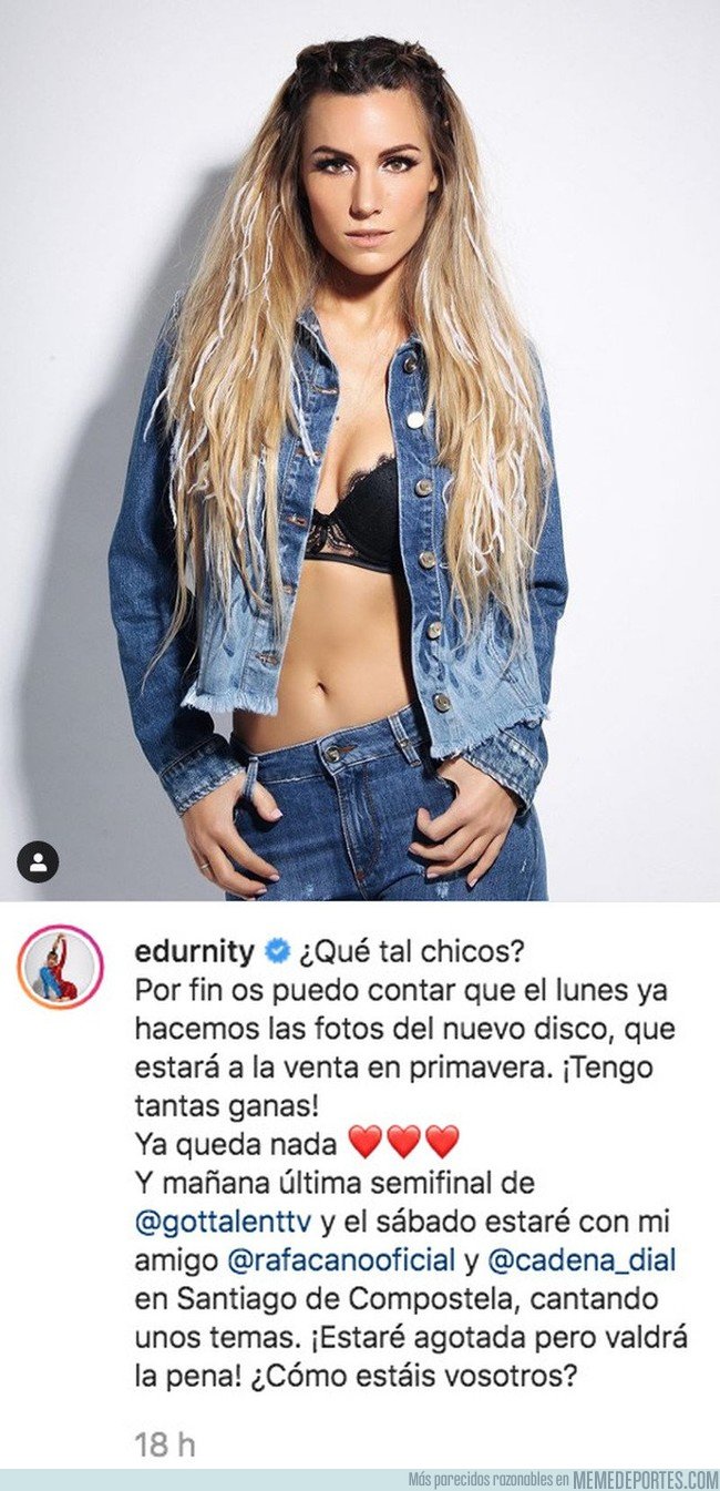 1093380 - De Gea alucina con la última foto sexy de Edurne en Instagram y la gente lo trolea en los comentarios