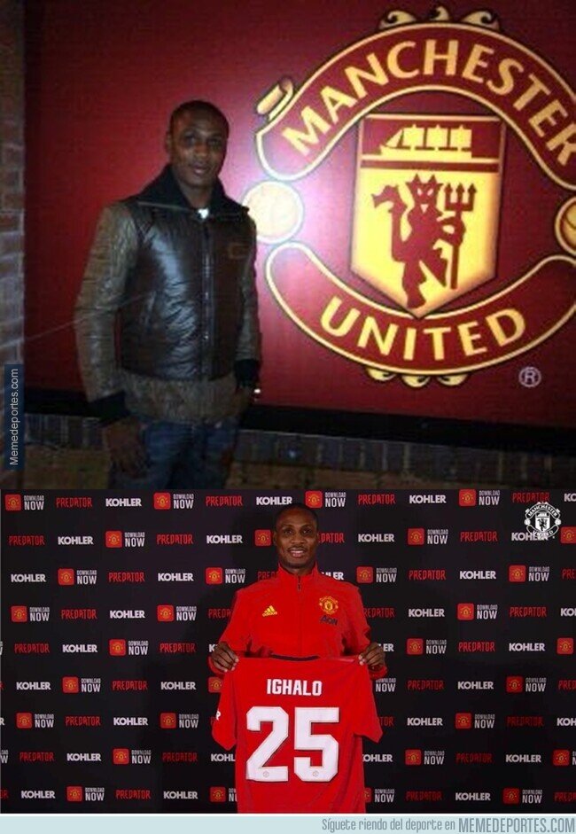 1097665 - Ighalo en 2013 visitando Old Trafford como fanático y ahora en 2020 como nuevo fichaje
