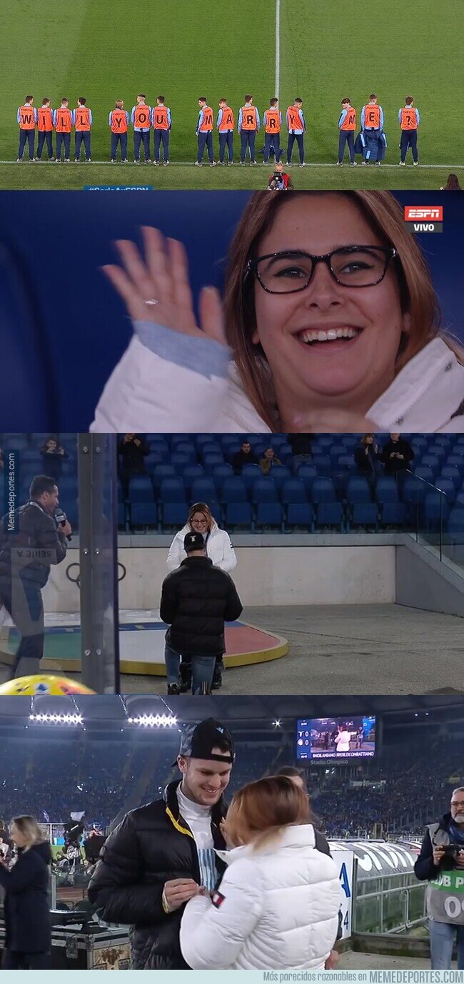 1098481 - Il Amore: Un fanático de la Lazio acordó con los juveniles del equipo para pedir la mano de su novia
