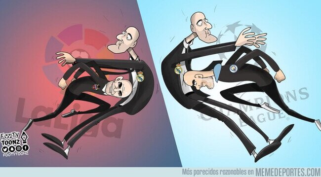 1099423 - Zidane pierde las batallas contra otros calvos, por @footytoonz