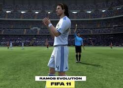 Enlace a La evolucion de Ramos en el FIFA. Muy acertados en todos.