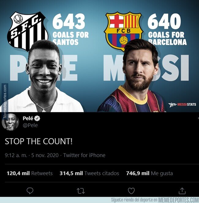 1120035 - Messi ya esta a 3 goles del record de Pelé