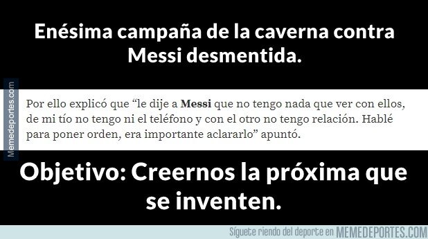 1121034 - Messi es el jugador más calumniado que conozco.