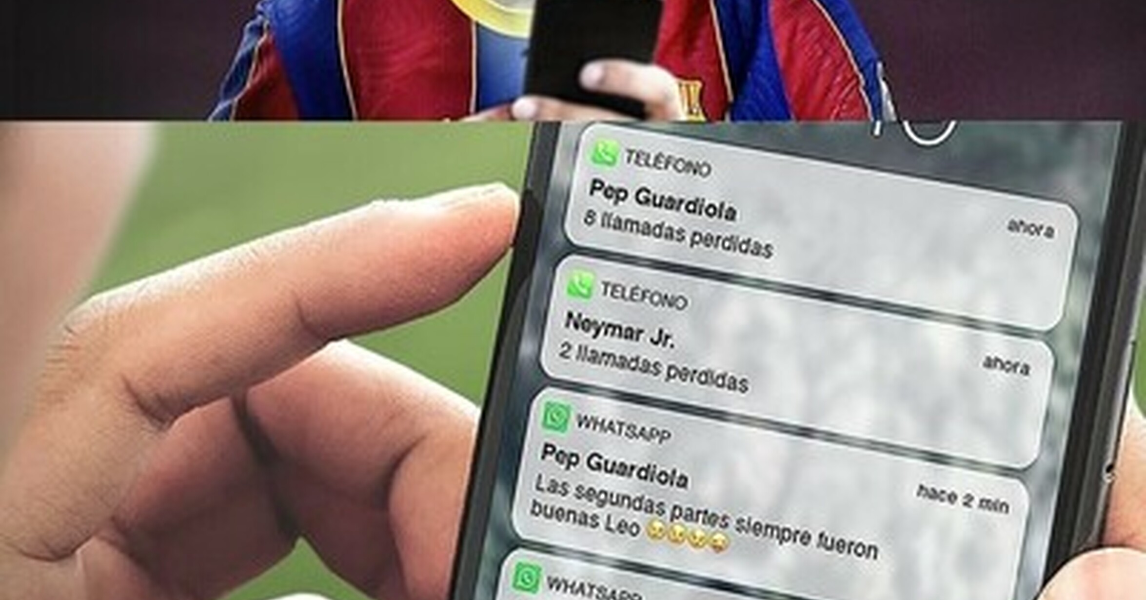 [ MEMEDEPORTES ] El teléfono de Messi