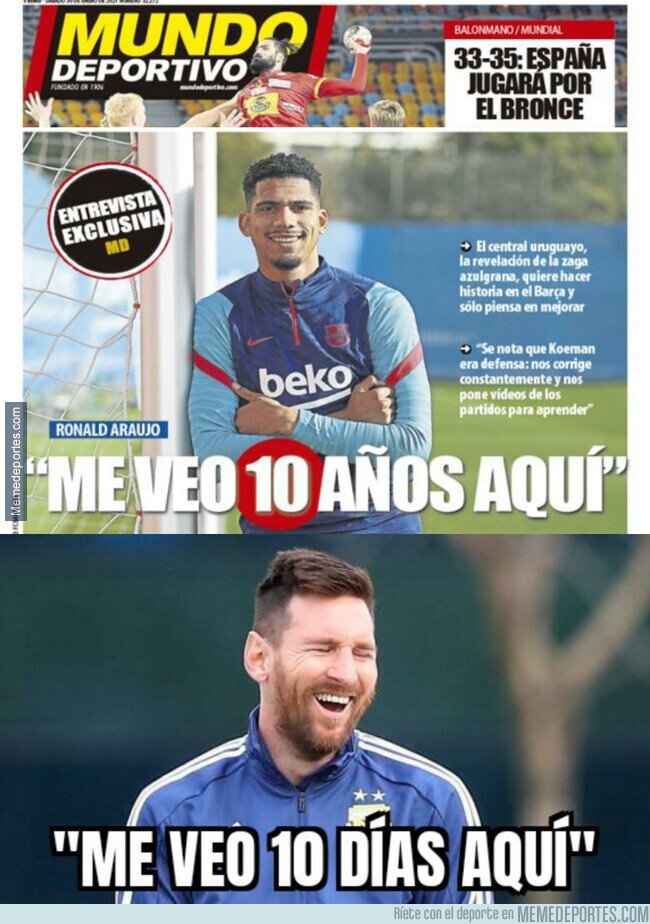 1126599 - Messi y Araujo no están en la misma situación